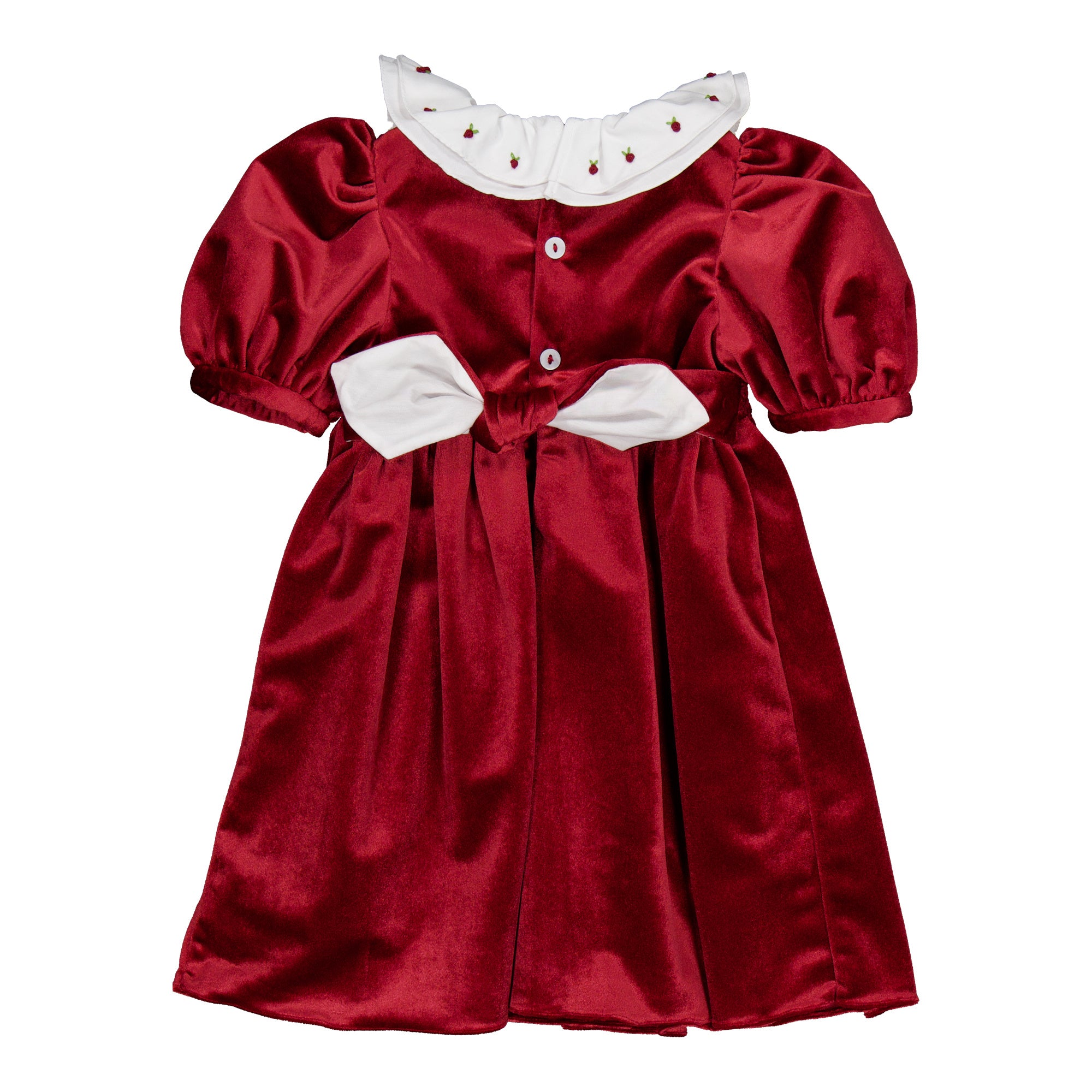 Kidiwi Red Velvet Smocked Holiday Dress