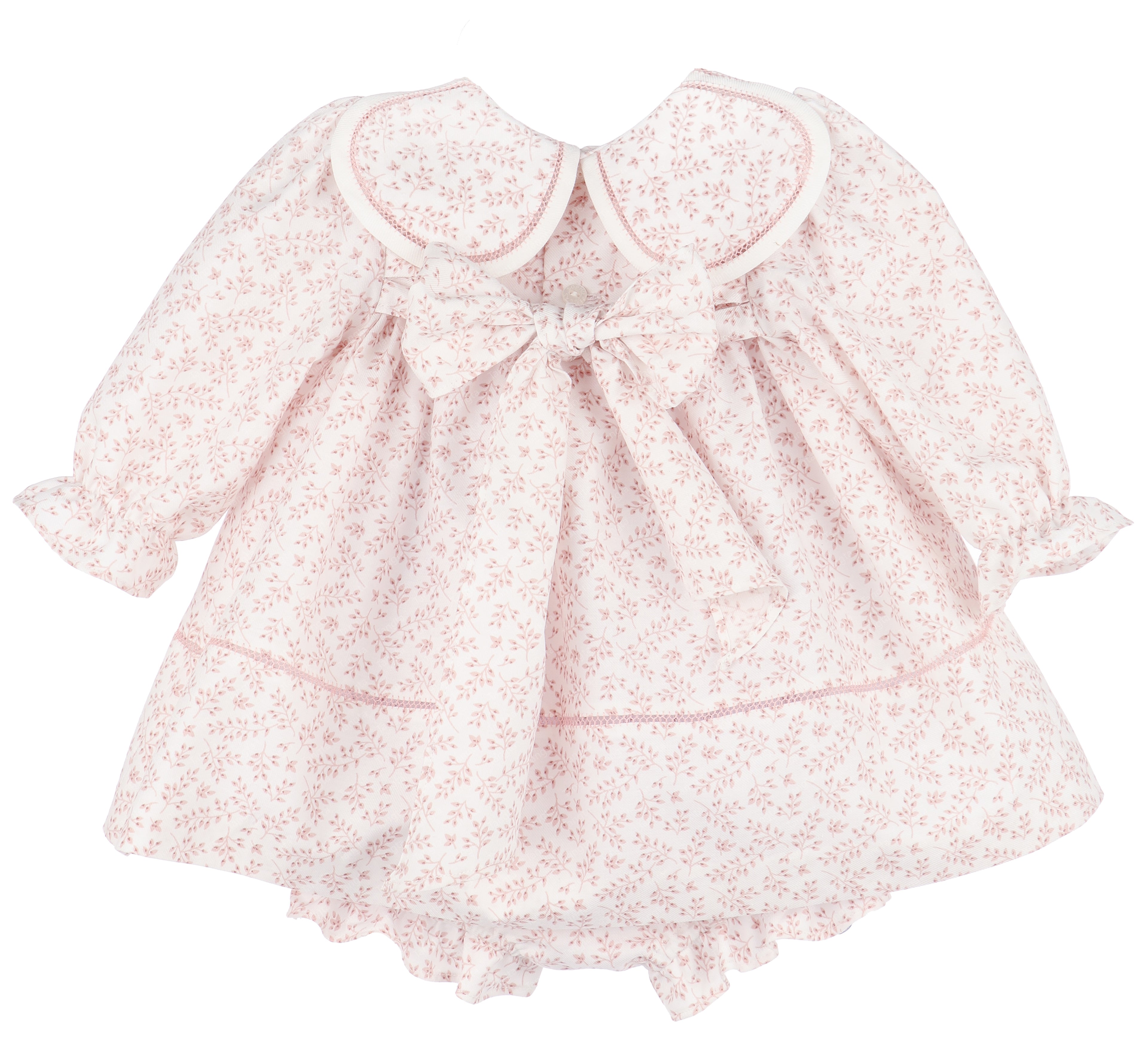 bow-back baby dress with bloomers