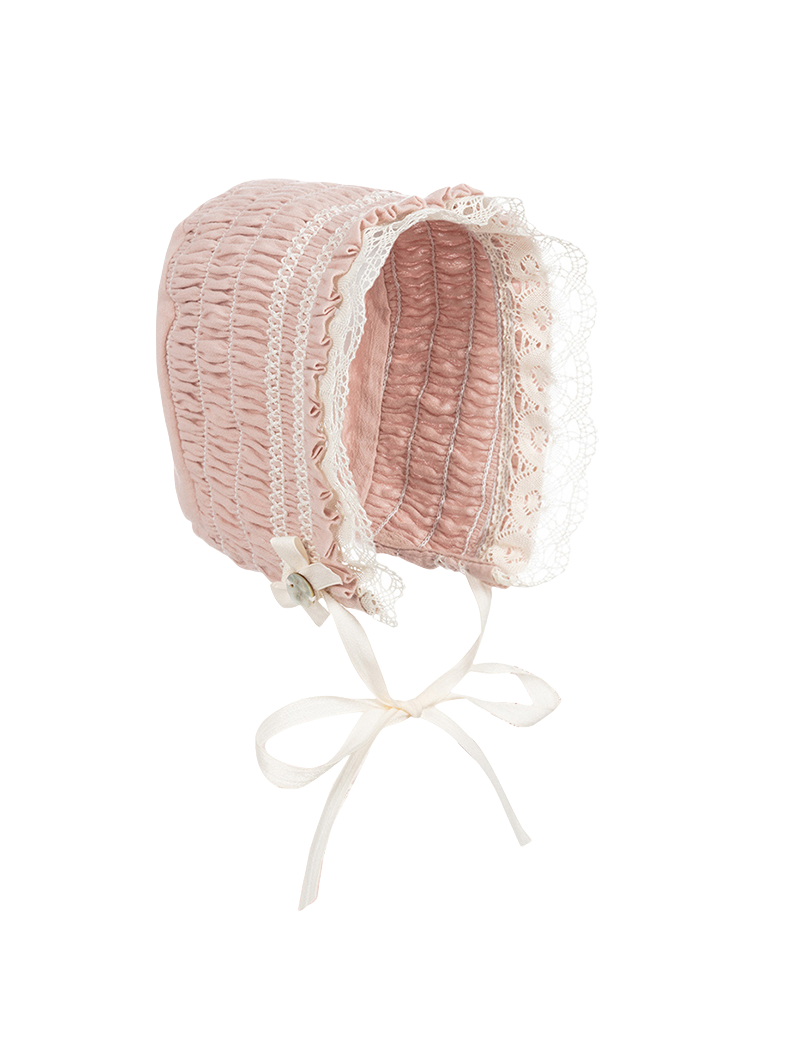 Blush Pink Newborn Romper & Bonnet Set