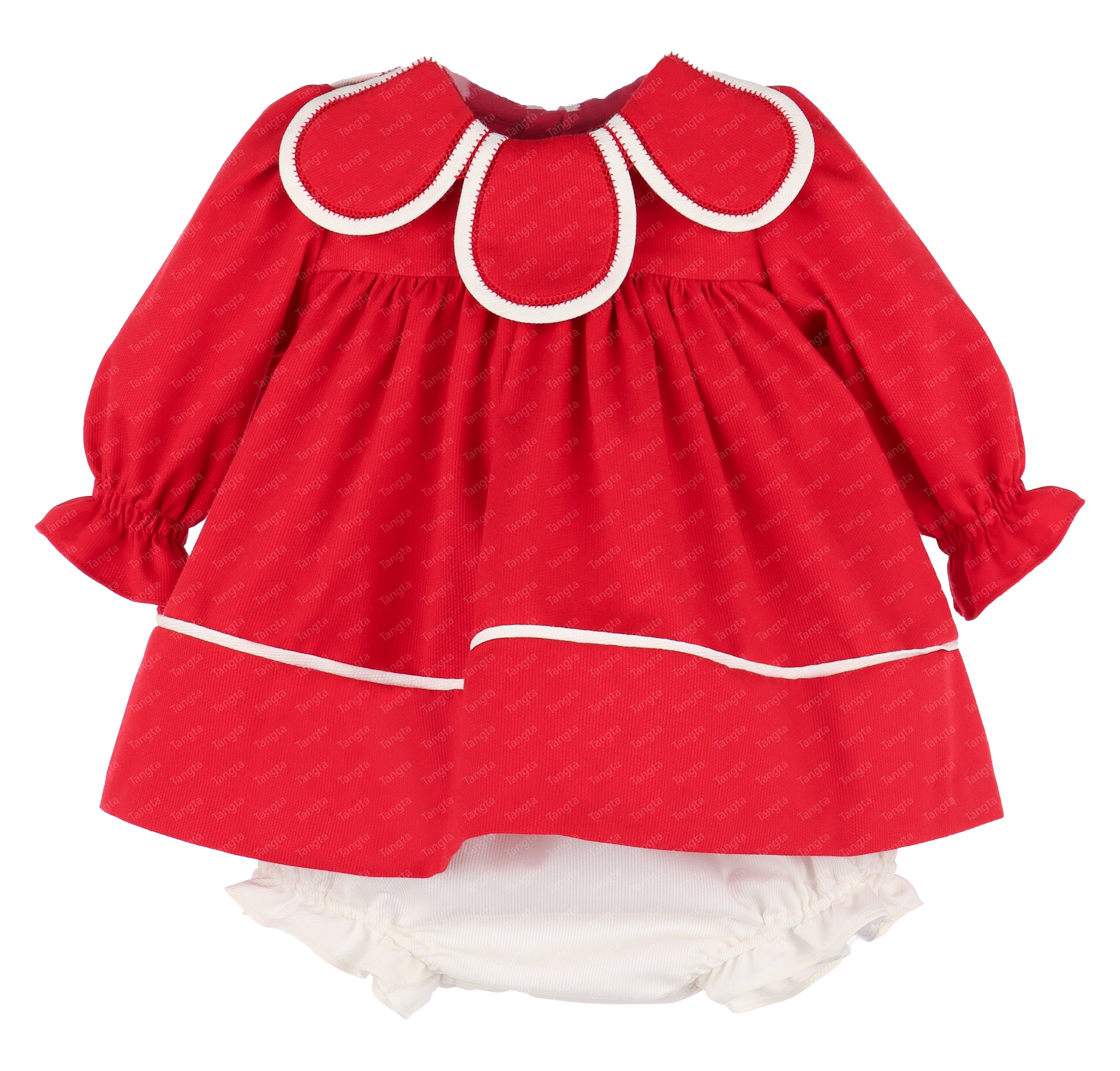 Holiday Red Baby Dress Set