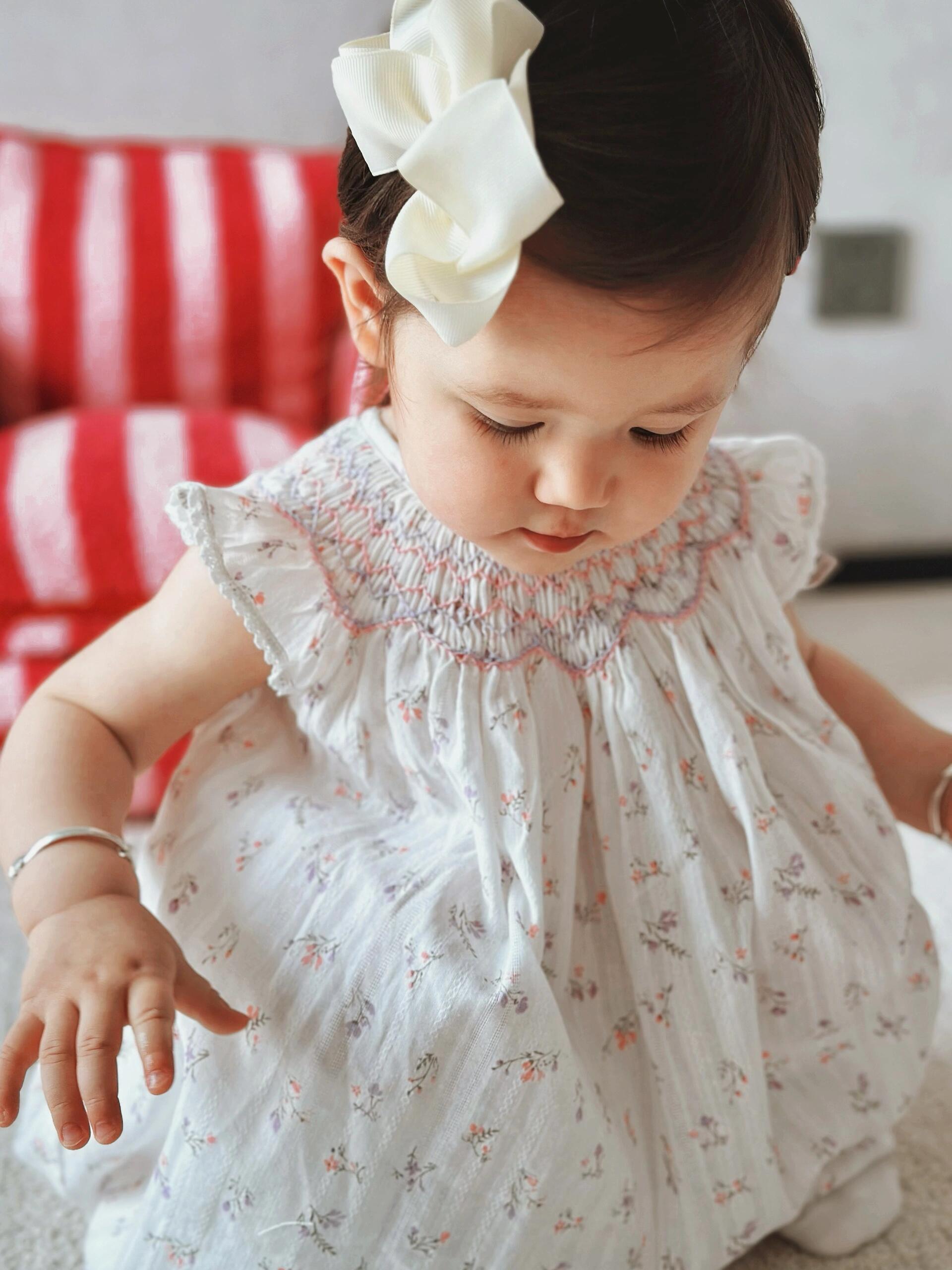 Floral Smocked Baby Dress