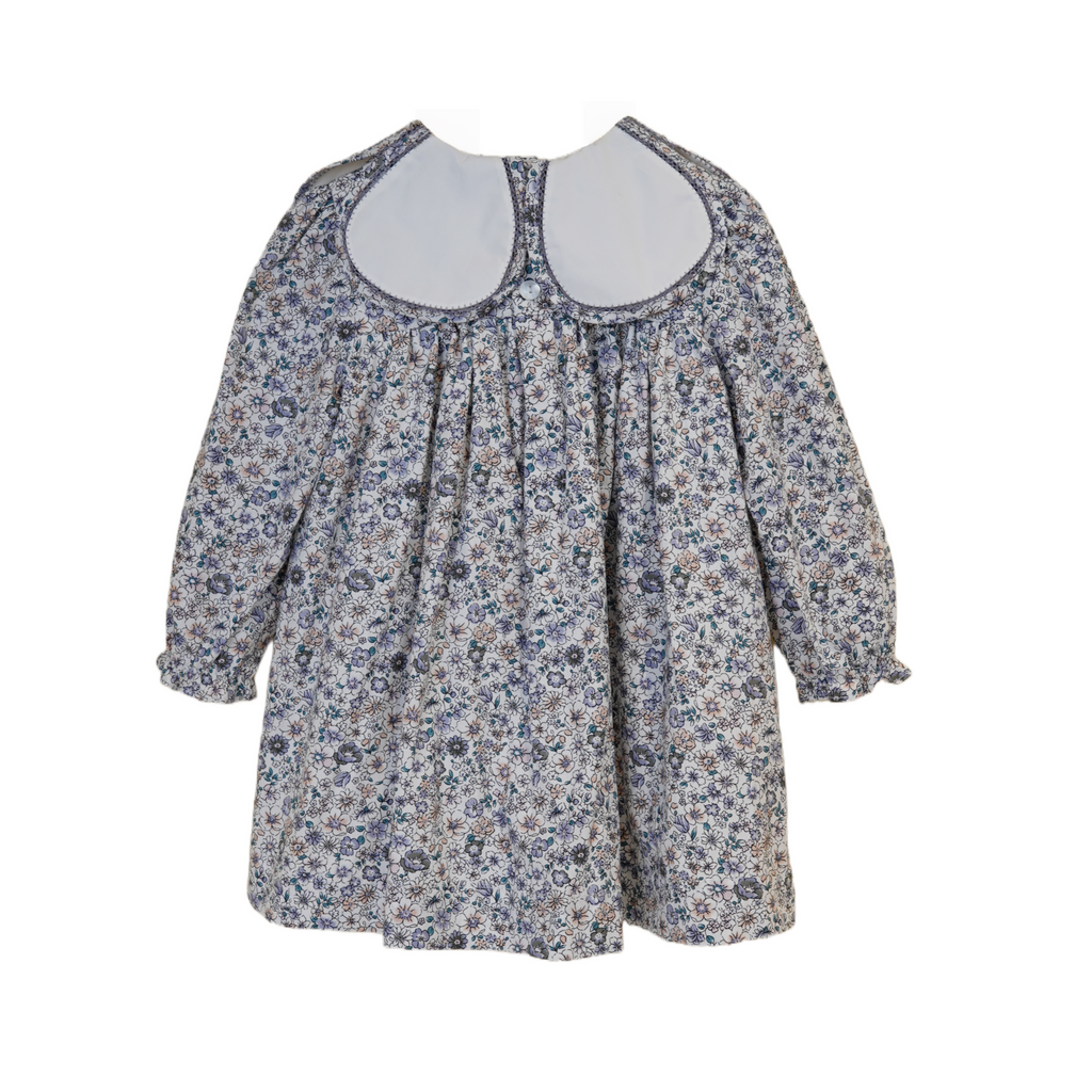 Vintage Floral Petal Collar Dress