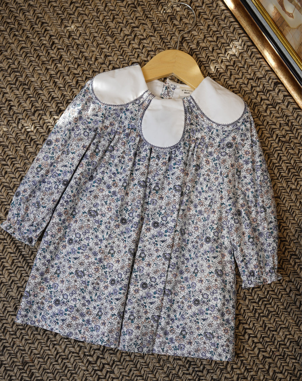 Vintage Floral Petal Collar Dress