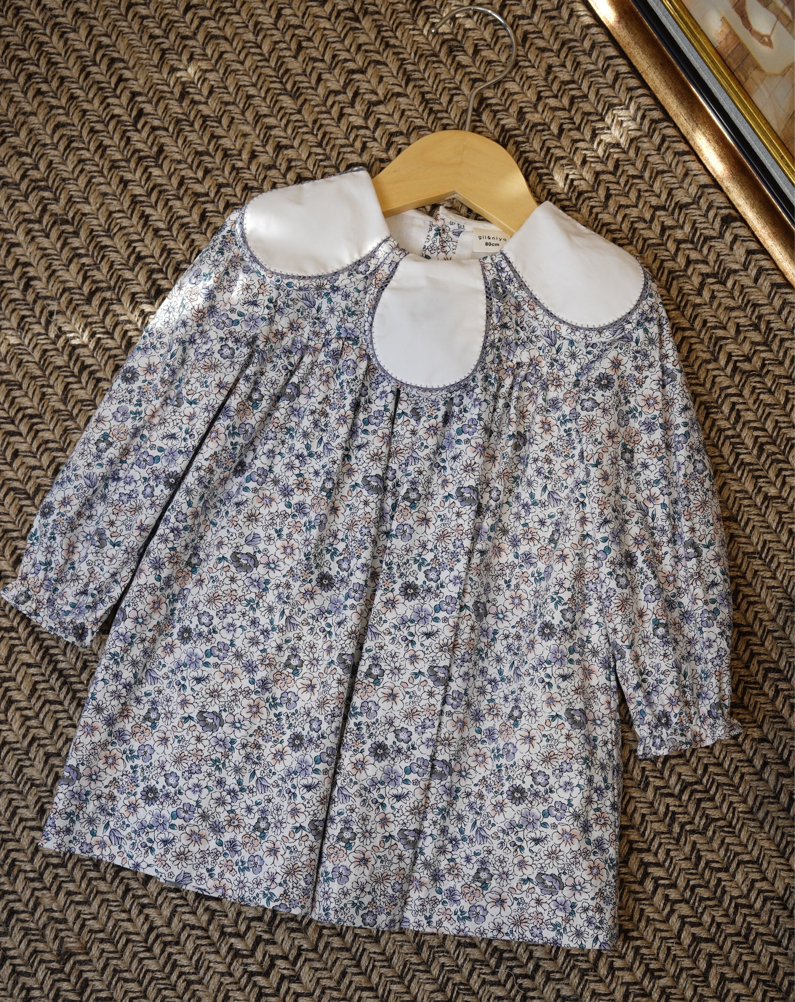 Vintage Floral Petal Collar Dress