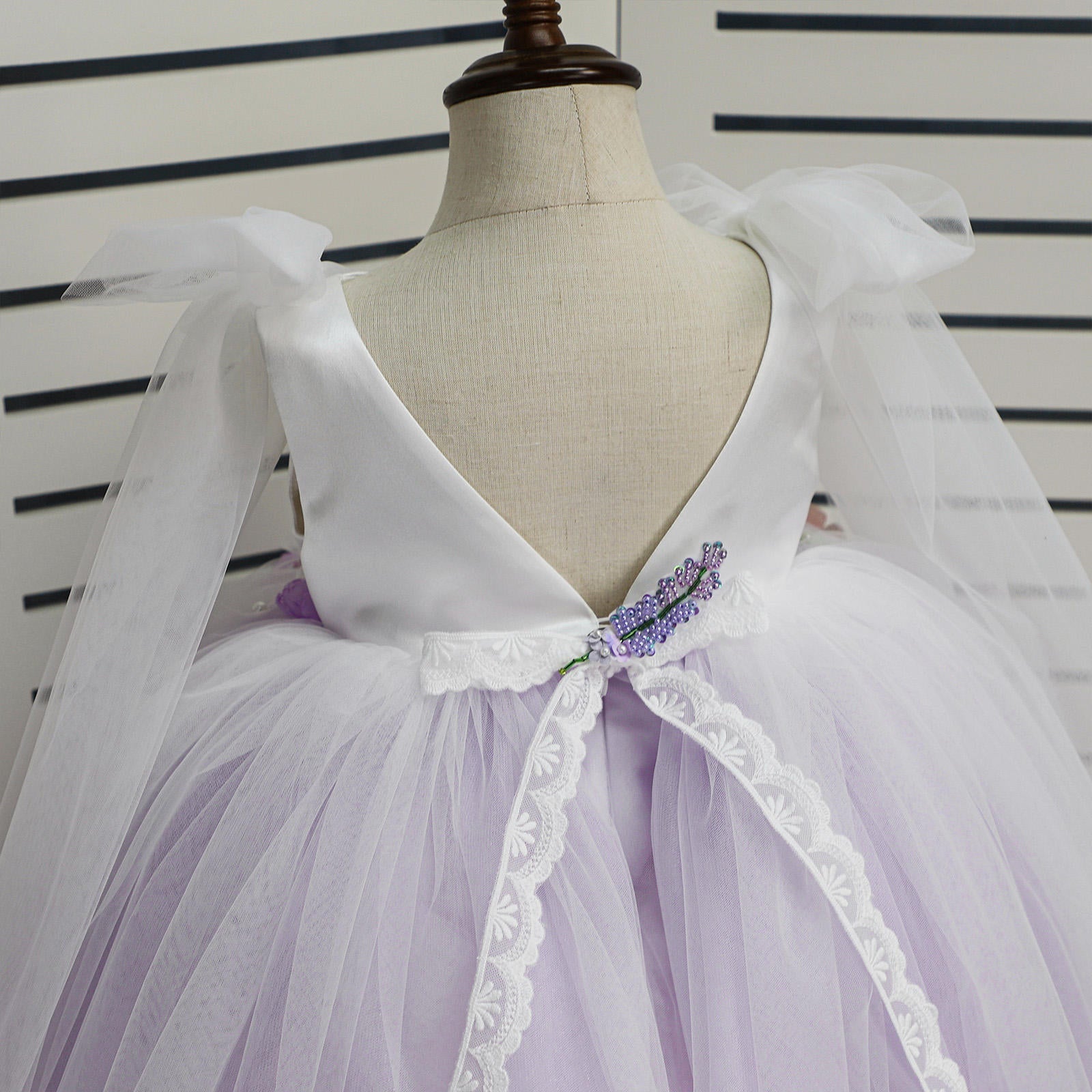 Lavender Beaded Tulle Dress