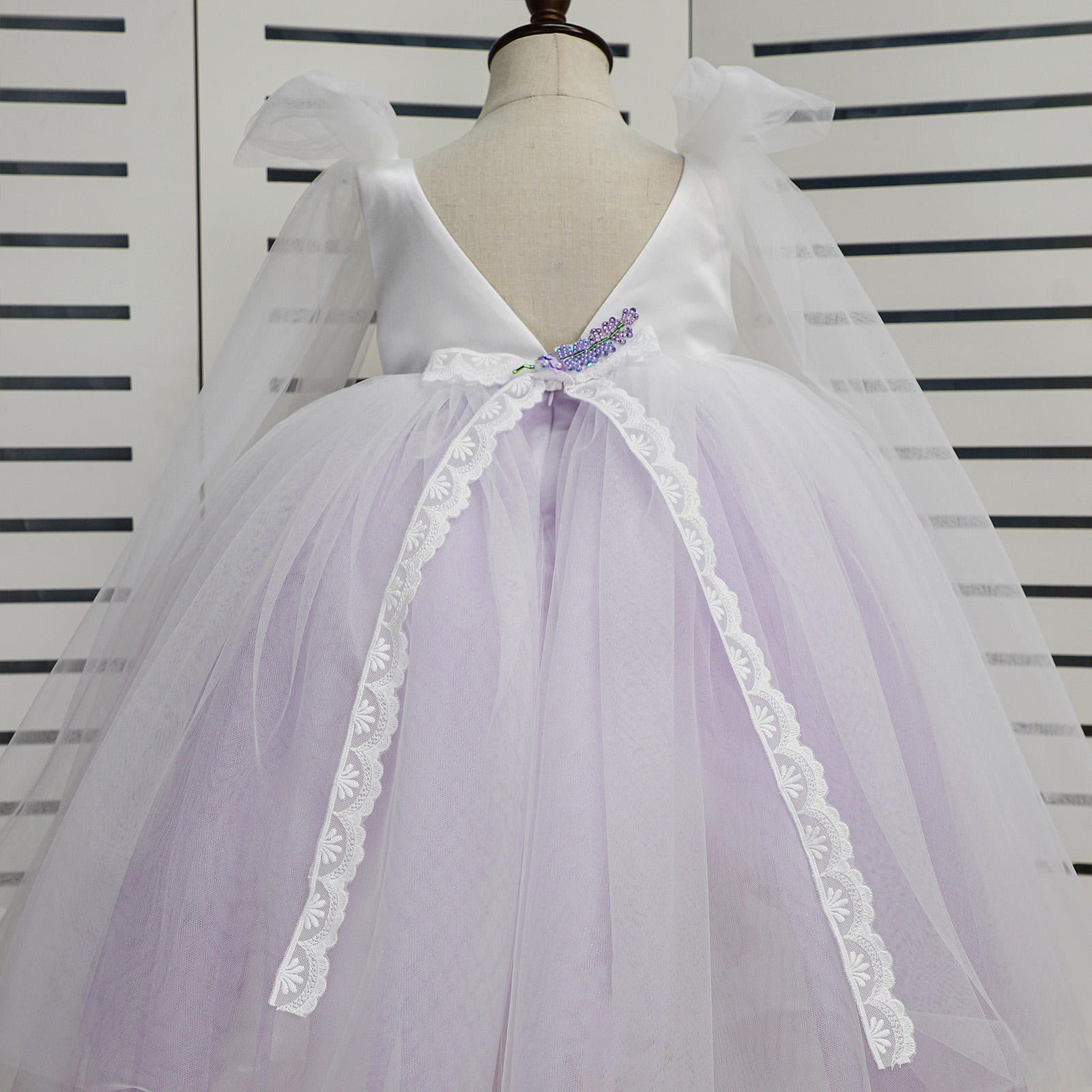 Lavender Beaded Tulle Dress