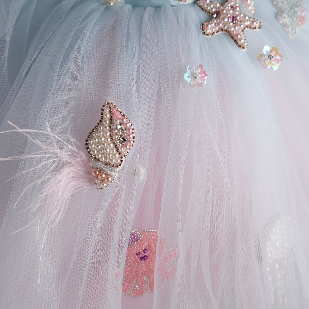 Aqua Blue Mermaid Princess Dress Pro Order