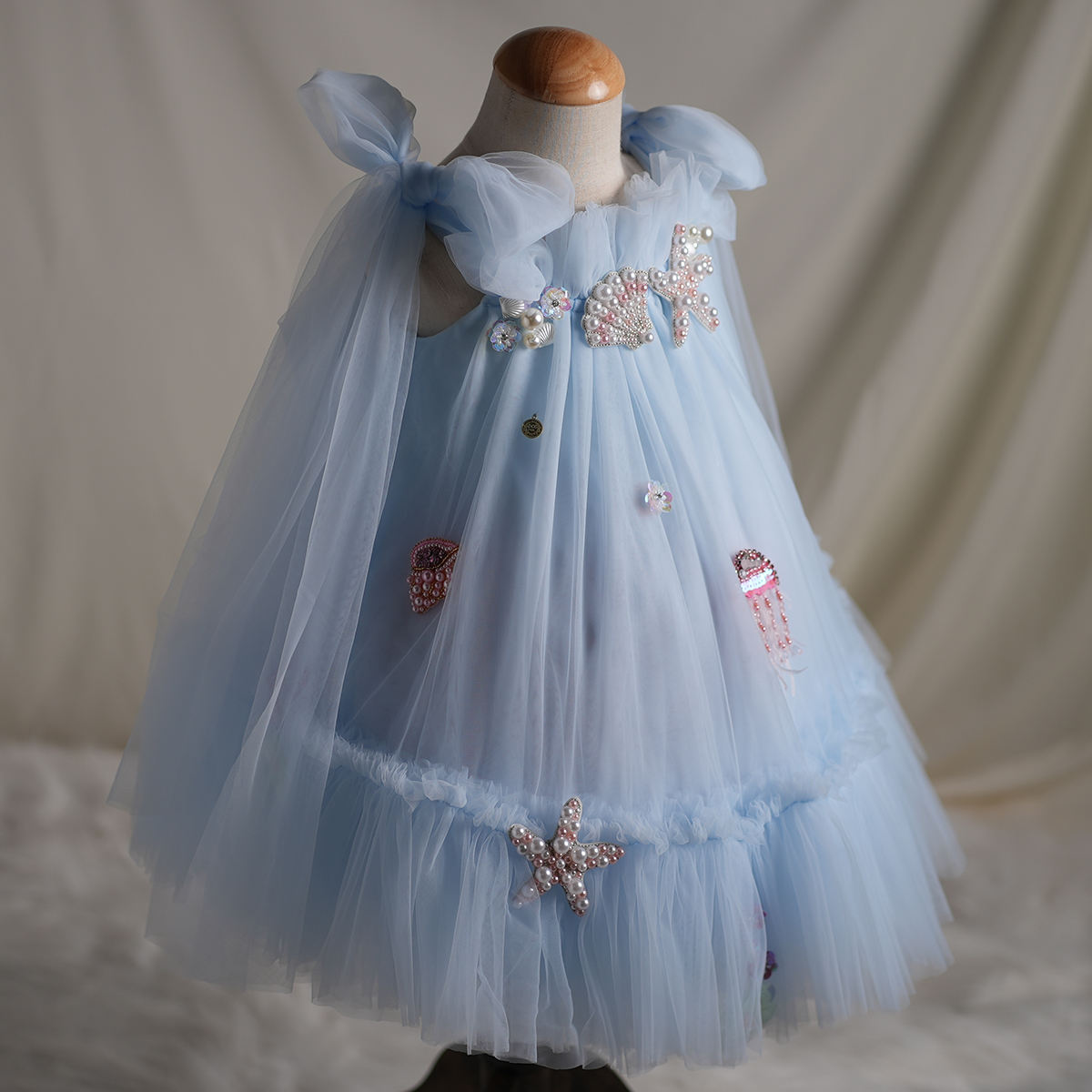 Blue Ocean Birthday Dress for Girls
