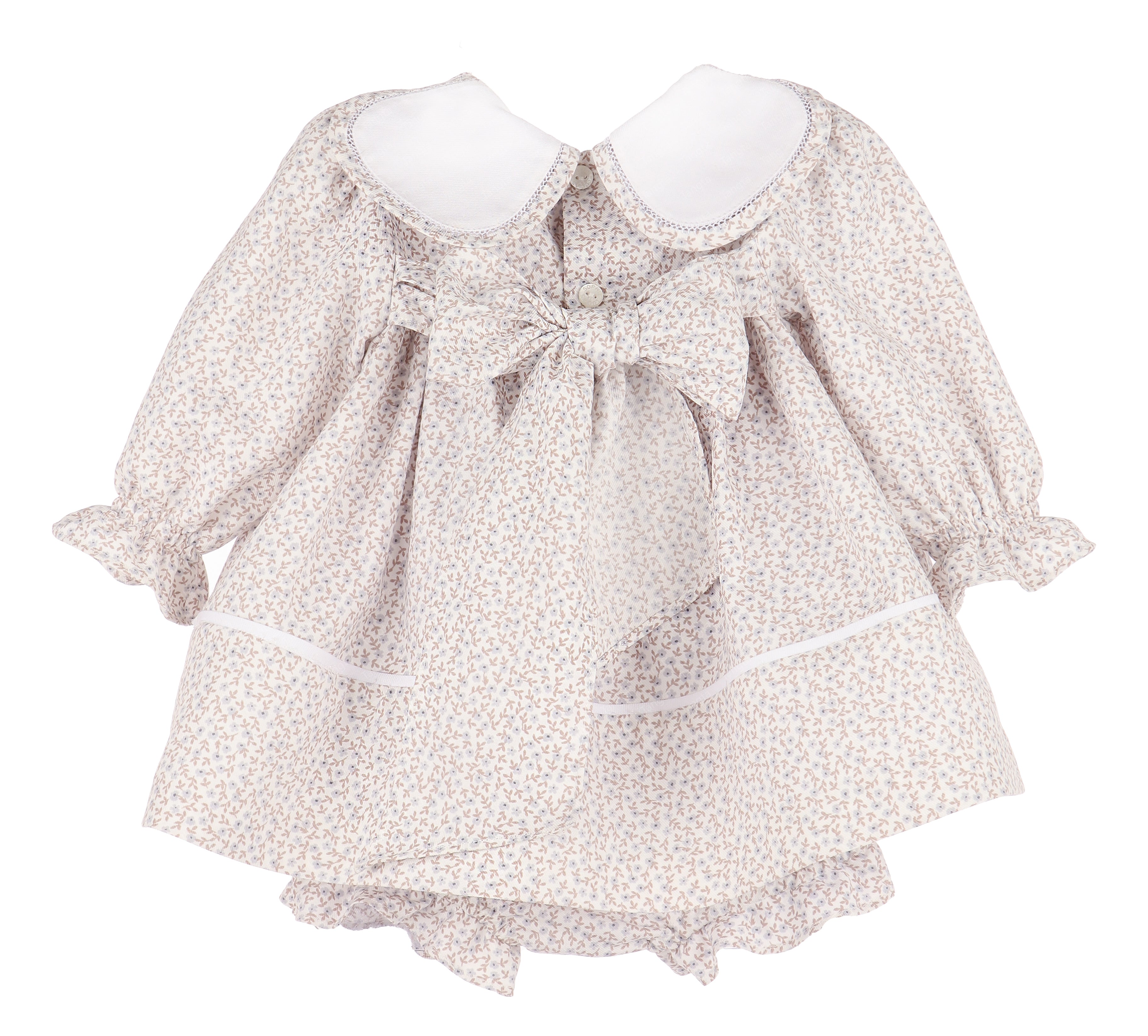 bow-back baby dress with bloomers