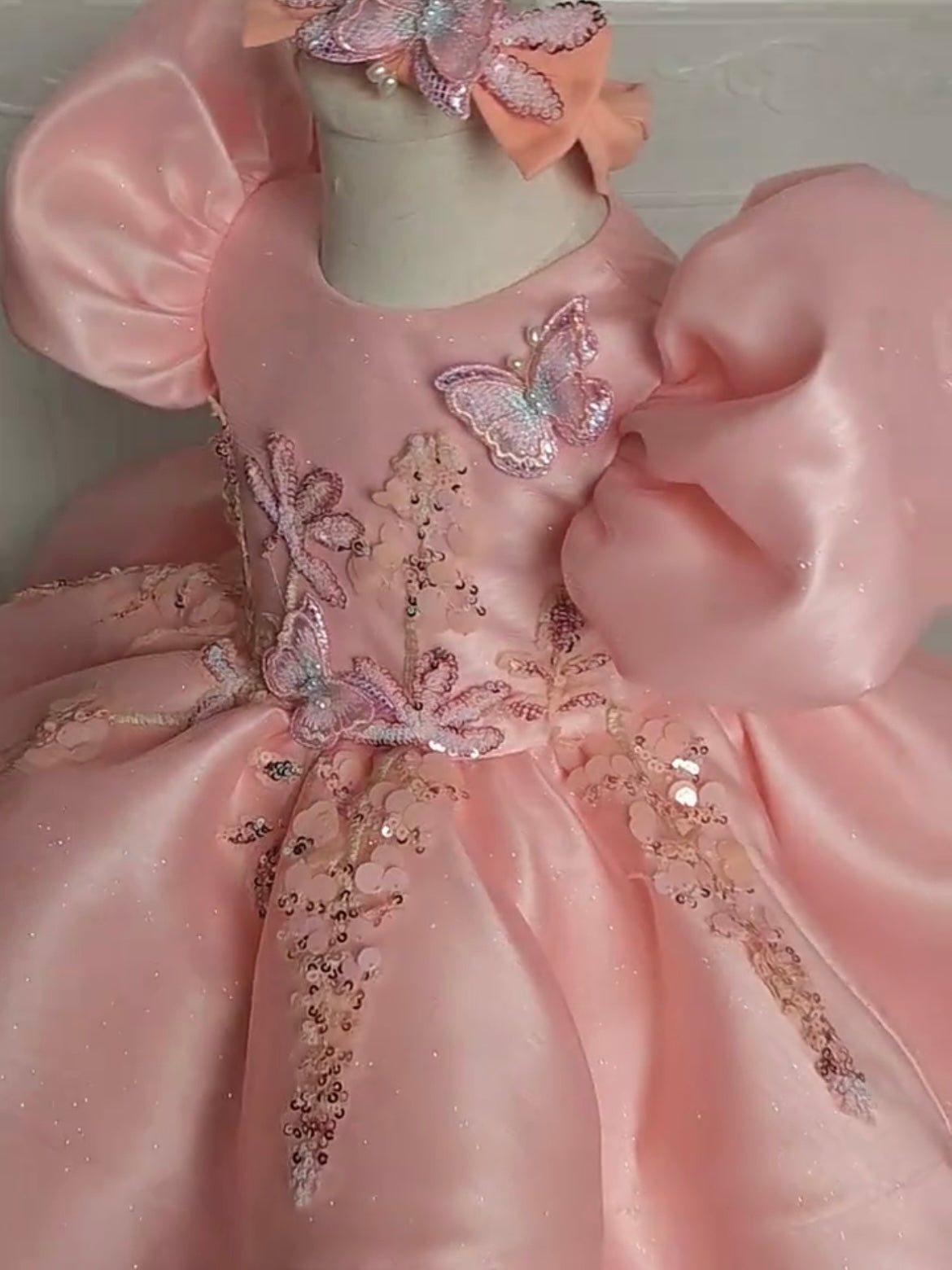 Pink Butterfly Party Dress