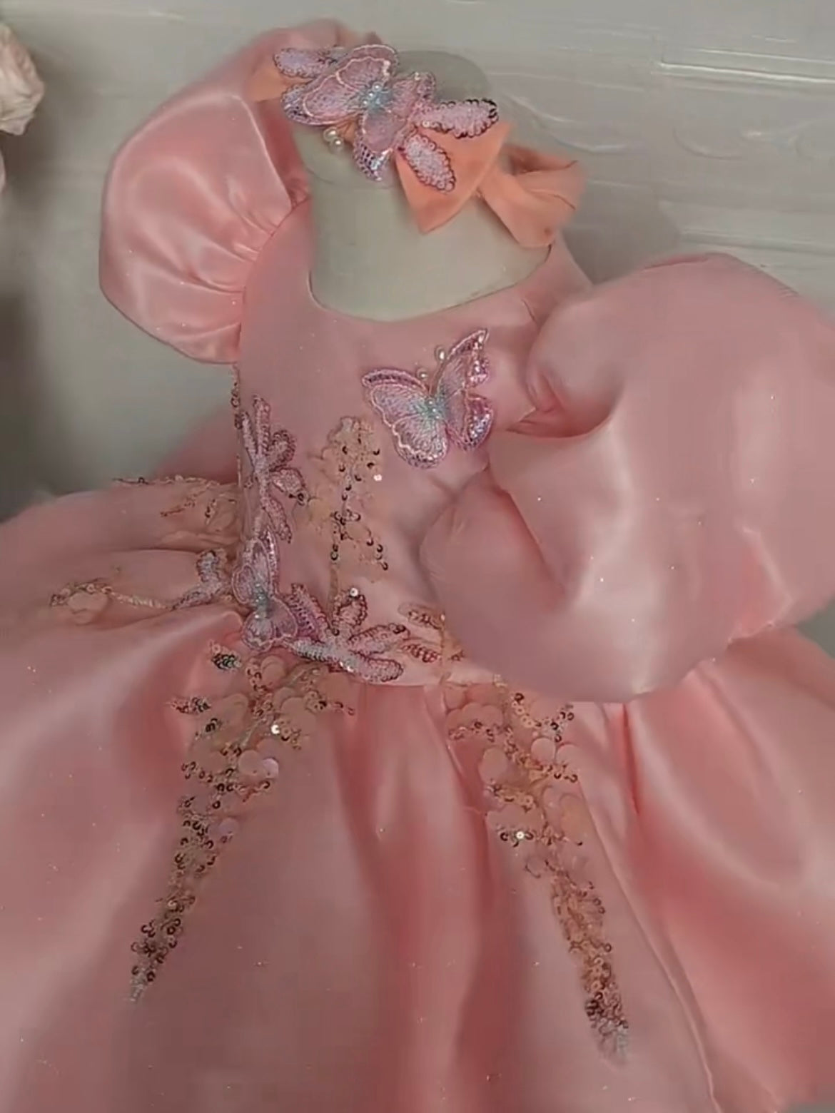 Pink Butterfly Party Dress