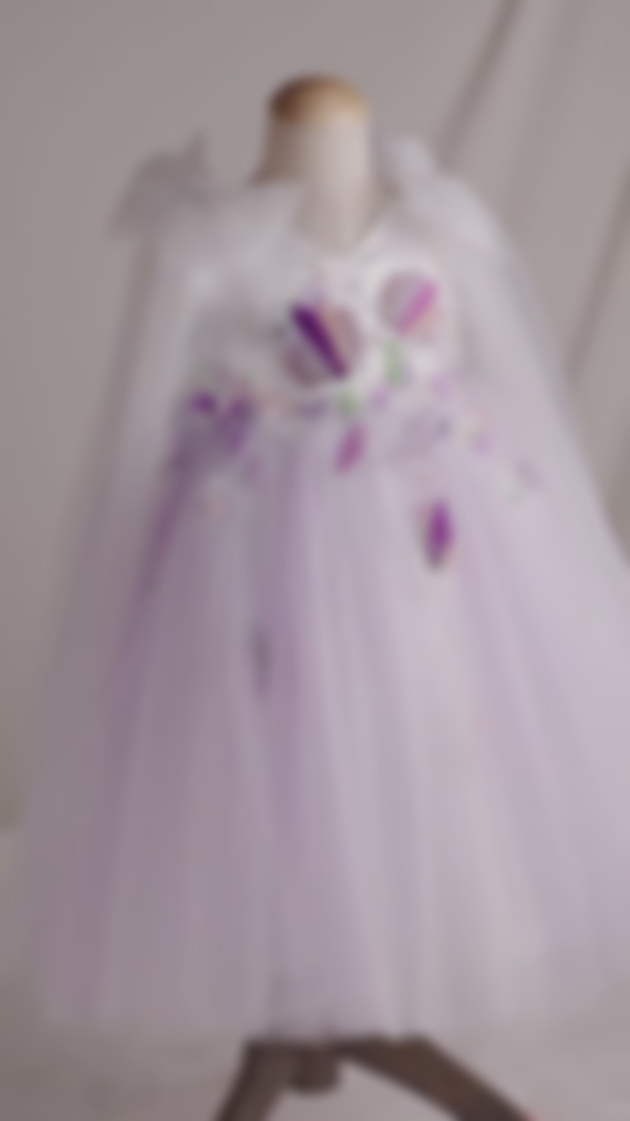 Lavender Beaded Tulle Dress