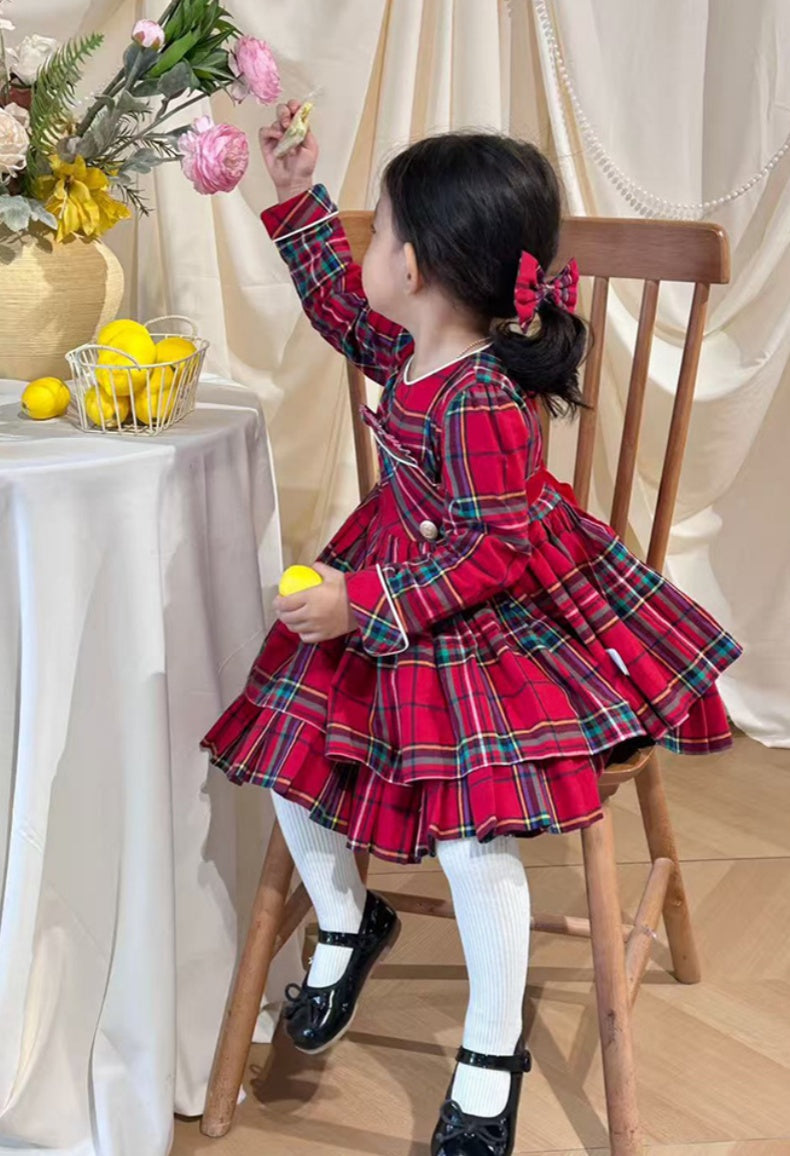 Holiday Red Tartan Girl Dress