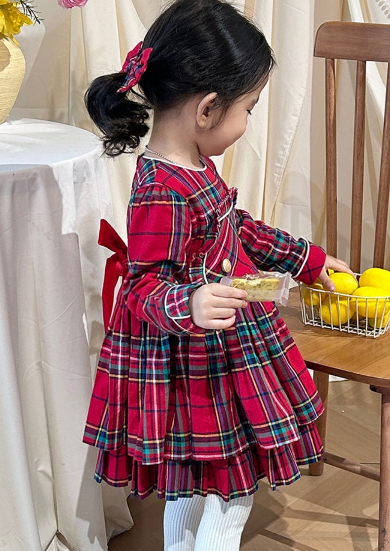 Holiday Red Tartan Girl Dress