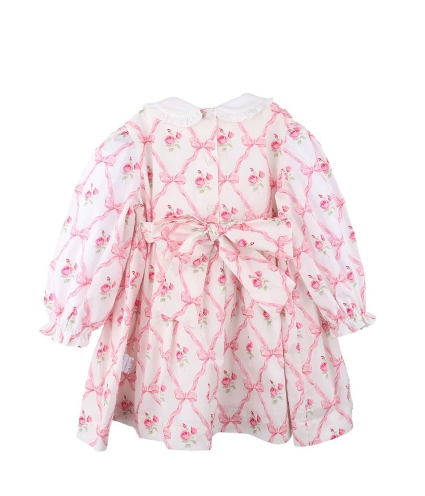 Vintage Rose Smocked Cotton Dress & Bloomer Set