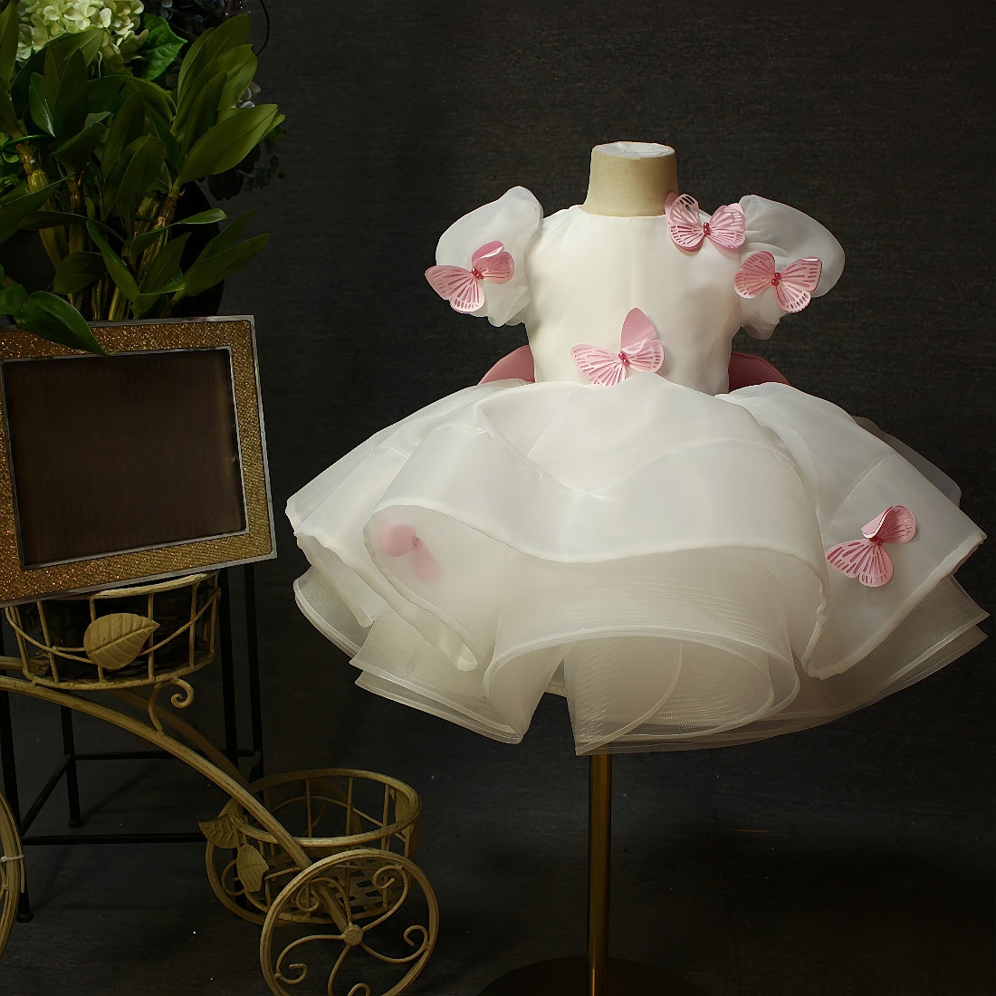 White Butterfly Fairy Tulle Dress