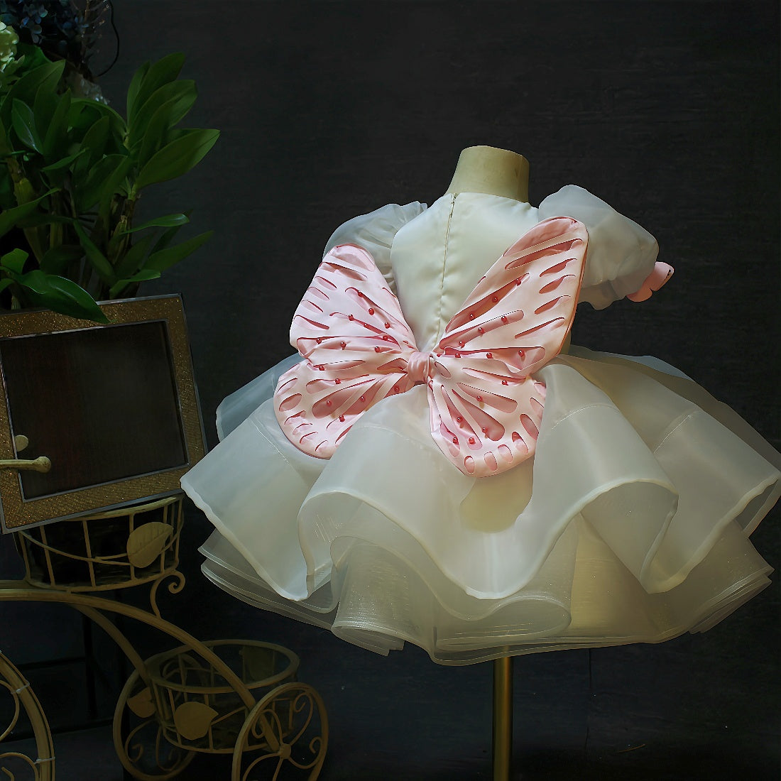 White Butterfly Fairy Tulle Dress