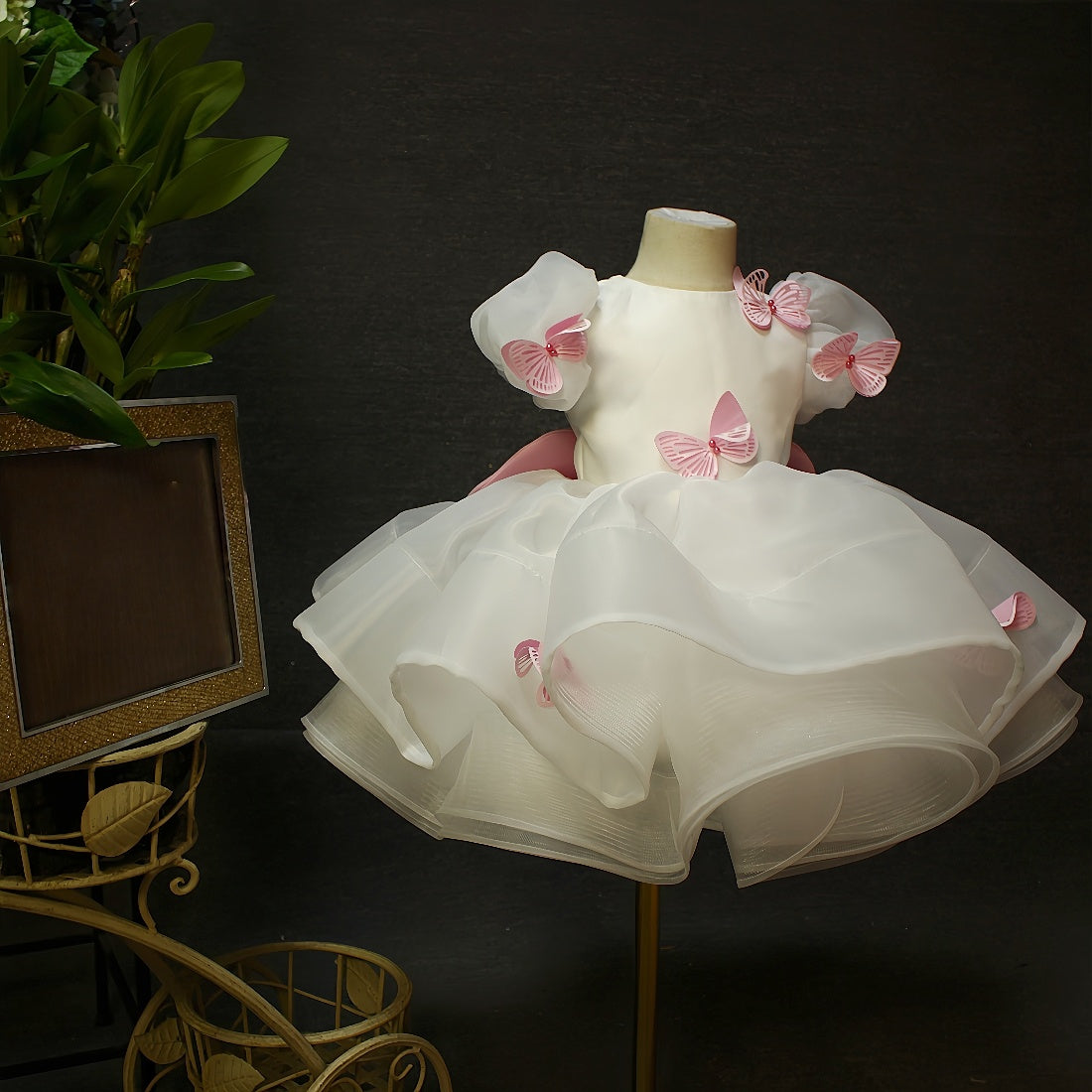 White Butterfly Fairy Tulle Dress