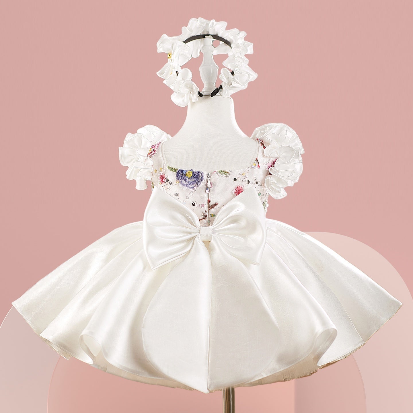Ruffle Princess Birthday Dress with Big Bow