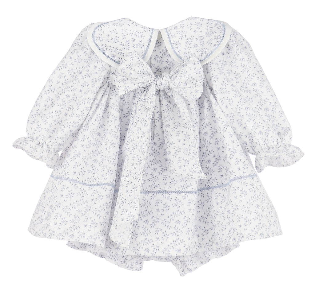 back view bow-back baby dress with bloomers